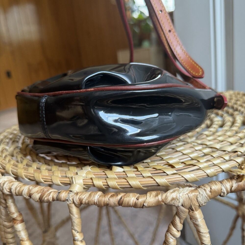 Dooney & Bourke Mini Margot Crossbody Bag Black Nylon Brown Leather Classic - Picture 7 of 16